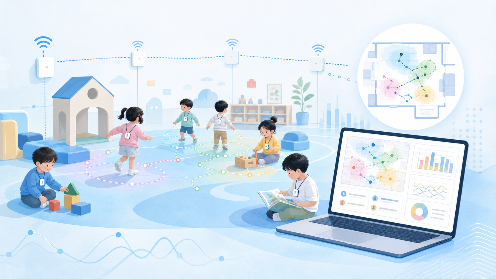 子どもの発達・行動計測の研究イメージ