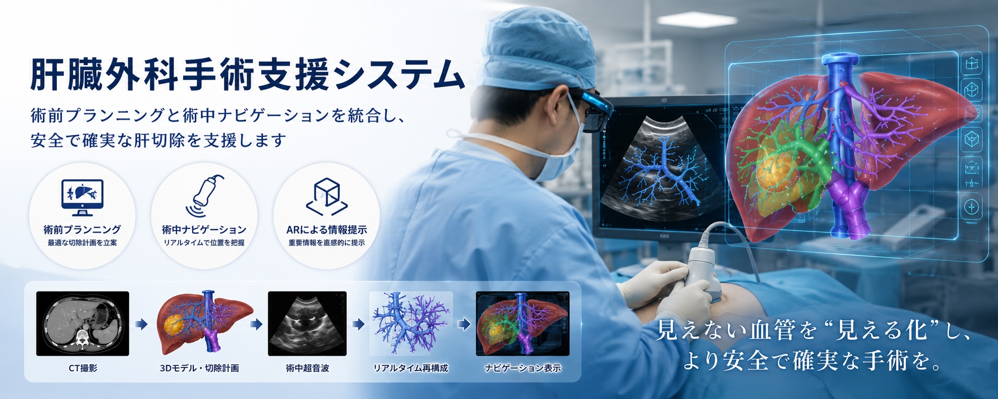 肝臓外科手術支援システムのヘッダー画像